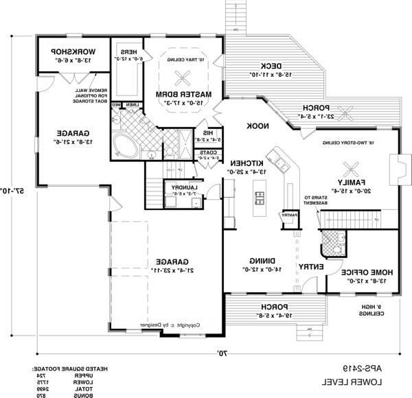 Lower Floorplan image of The Shenandoah House Plan